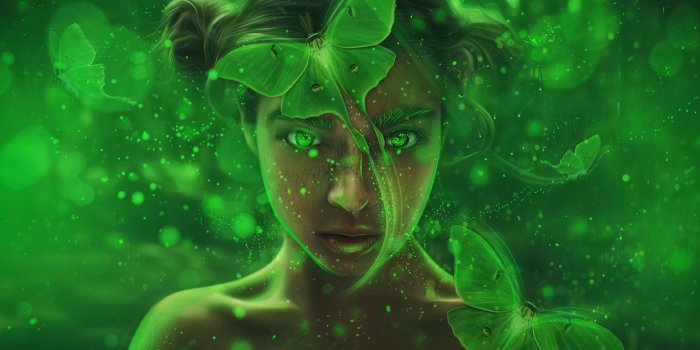 2560x1600 Download 2560x1600 Fairy Girl, Fantasy Woman, Forest, Green