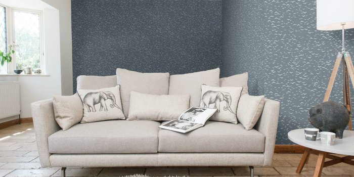 1800x1350 Yukutori Navy Blue by Farrow & Ball - Wallpaper : Brewers Home