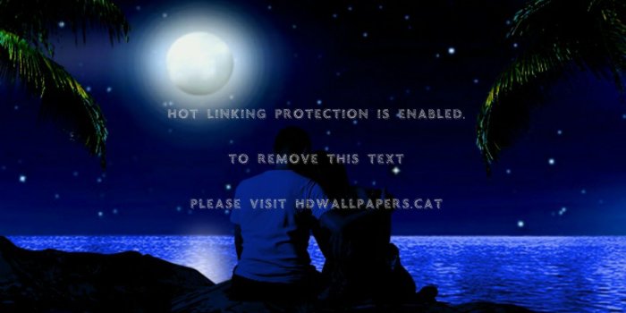 1920x1080 romantic night full moon couple love sky