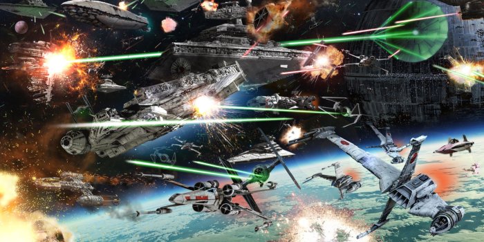 3554x1999 Star Wars - Space Battle ❤ 4K HD Desktop Wallpaper for 4K Ultra HD