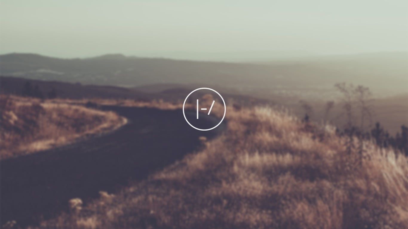 1366x768 Curve road surrounded by grass, Twenty One Pilots, top HD wallpaper