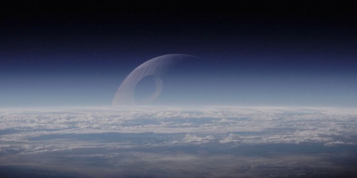 1920x804 Sea of clouds, Star Wars, Rogue One: A Star Wars Story, Death Star