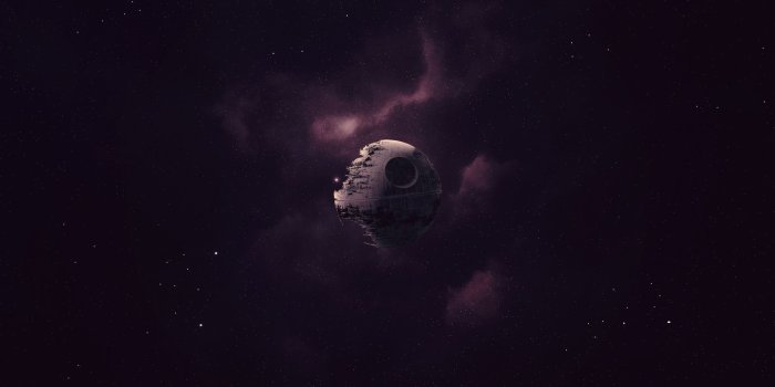 2560x1440 Download 2560x1440 Wallpaper Death Star, Star Wars, Space, Minimal
