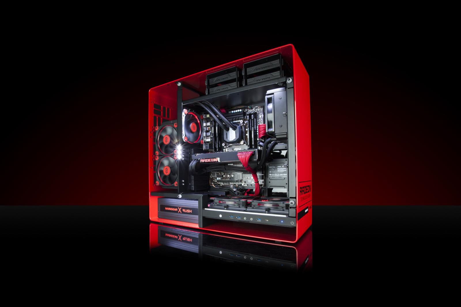 5616x3744 Red and black computer tower, computer, technology, PC Master Race