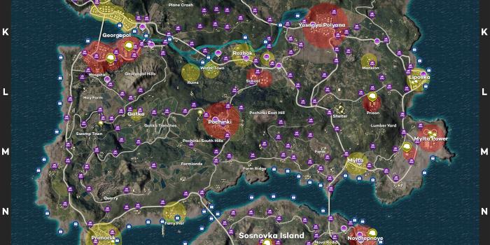 5400x5400 PLAYERUNKNOWN'S BATTLEGROUNDS Erangel Maps & Loot Maps, Pictures, Images