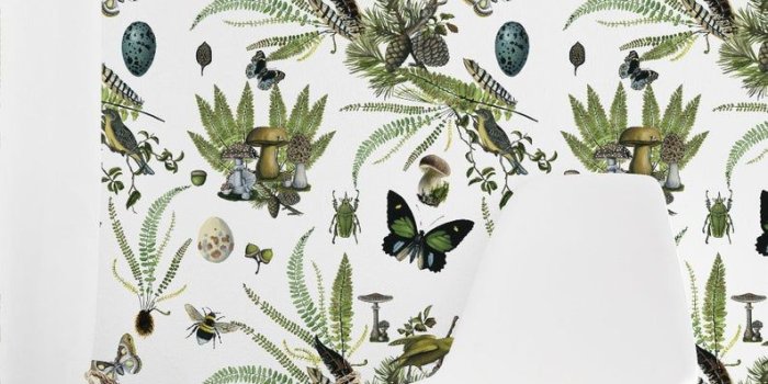 794x1100 Naturalist White removable wallpaper / Botanical wallpaper / Birds and  plants peel and stick wallpaper / plants temporary wallpaper 502