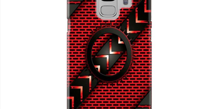 1280x1280 Red and Black Geometric Wallpaper Samsung Galaxy S9 Plus 3D Case