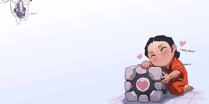 1680x1050 Companion cube - Portal 2 Wallpaper (28647233) - Fanpop
