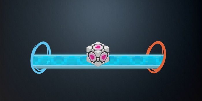 1680x1050 Companion cube on na bridge Wallpaper and Background Image