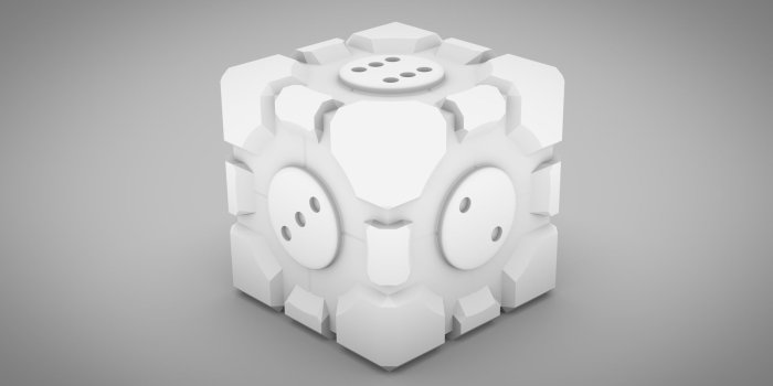 1920x1080 White cube decor, Companion Cube, Portal 2, abstract, gray HD