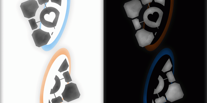 2160x1920 OP] Vertical version of my companion cube wallpaper (downloads in