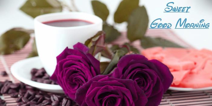 1920x1280 Good Morning With Fresh Rose Flowers And Coffee Hd - Good Morning