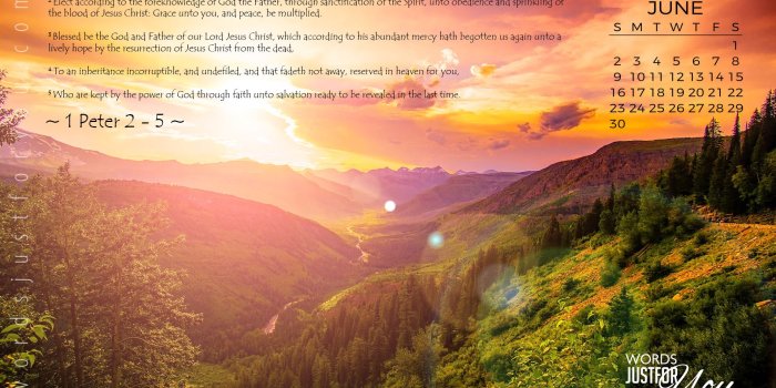 1920x1080 June 2019 HD Calendar Desktop Wallpaper with Bible Verse - 37