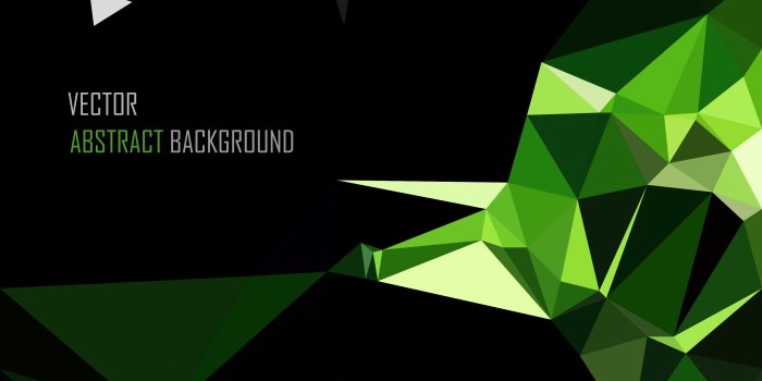 3333x3333 Polygonal Triangular Black Green Wallpaper Background