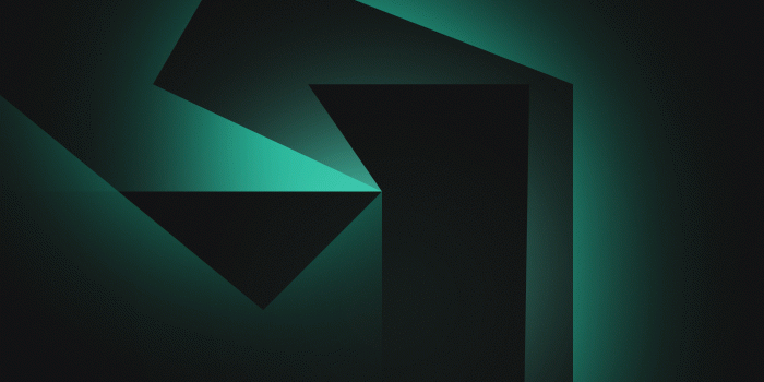 3840x2160 Wallpaper Geometric, Shapes, Dark background, Black, Green, Gradient