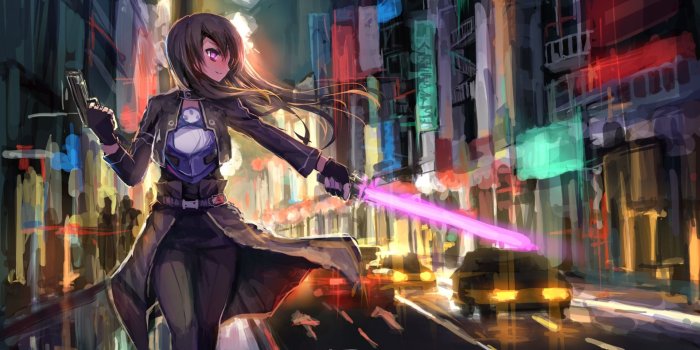 1920x1080 Download 1920x1080 HD Wallpaper sword art online sword long hair