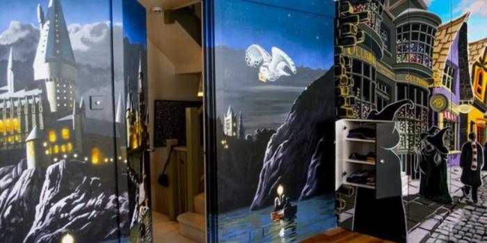 1024x768 Harry Potter Mural Sacredart Mural Fluffy Bean Bag Are Ideal Option