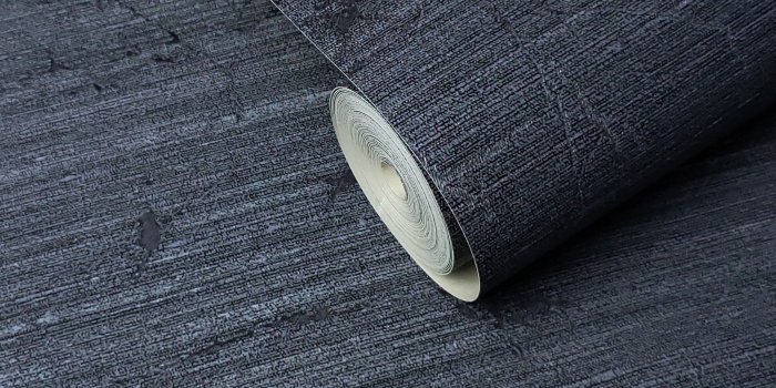 2714x2714 125041 Navy Onyx Blue Plain Metallic Textured Wallpaper