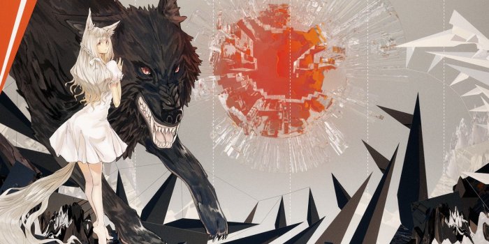 1500x950 tails, abstract, dress, original, animals, long hair, barefoot