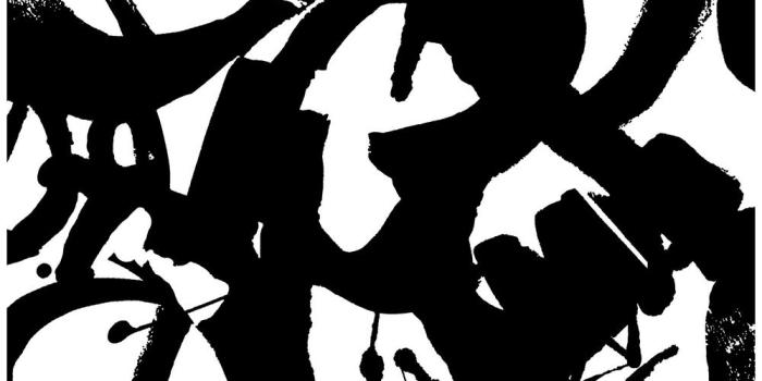 1000x1000 Laverne Black and White Graphic Wallpaper