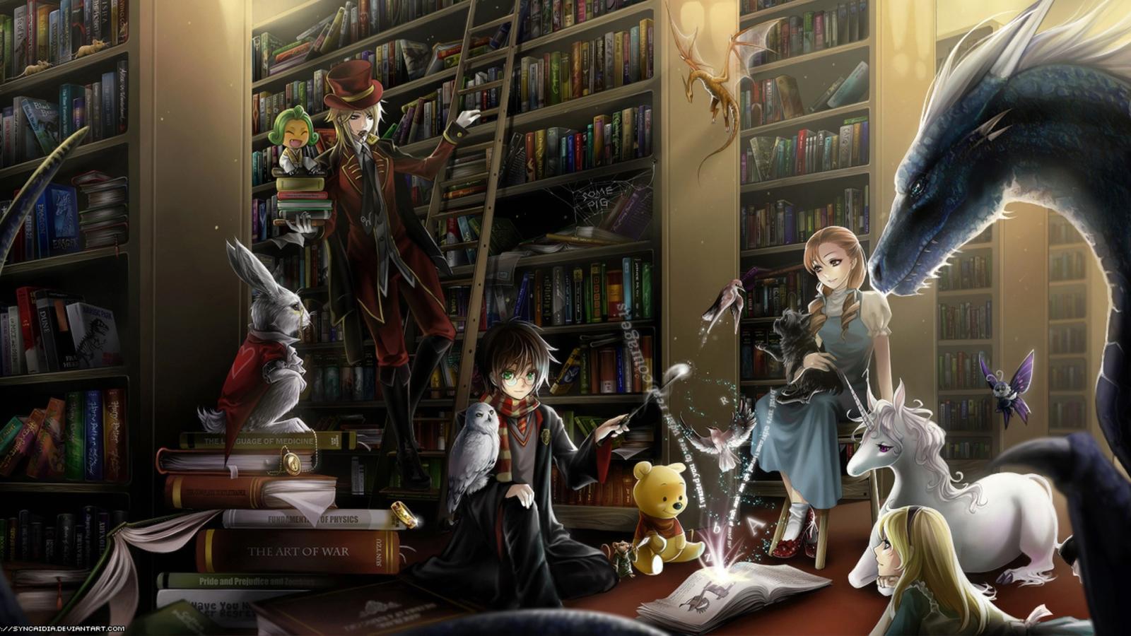1920x1080 Pooh, Alice And Harry Potter Wallpaper Hd Background - HD Wallpapers