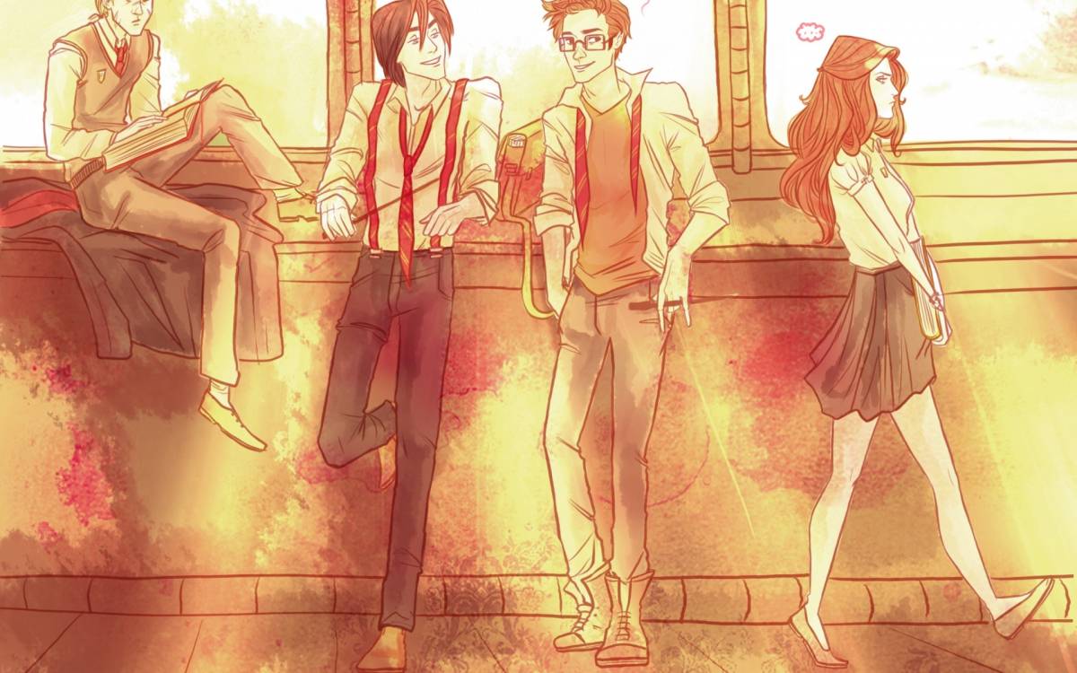 1200x750 Anime, Fan Art, Creative Arts, Harry Potter, Happiness HD Wallpaper