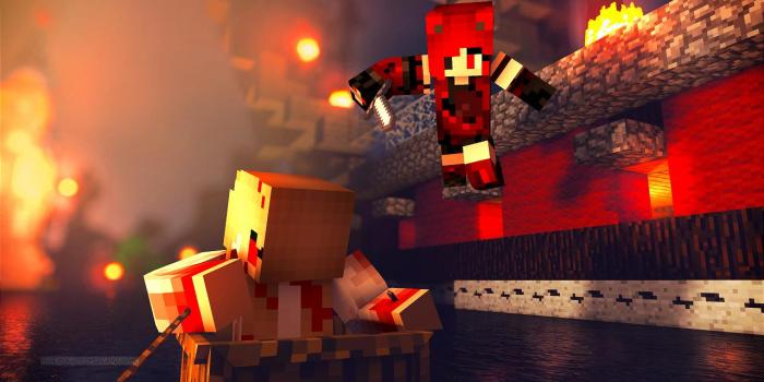 1280x720 Nightmare Foxy Girl FnaF4 Minecraft Skin