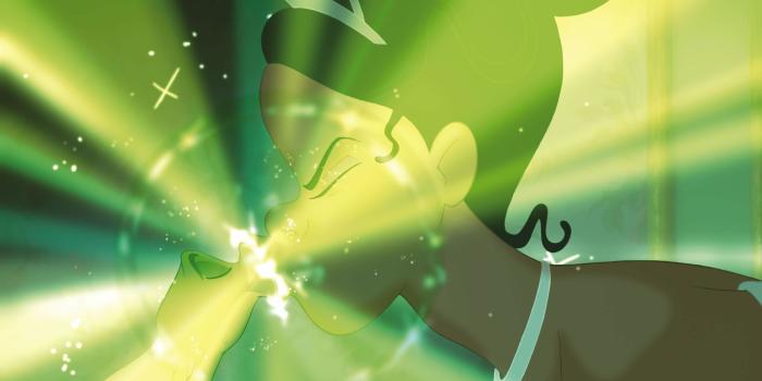 2048x1076 Tiana and Naveen Kiss in Disney's Princess and the Frog Desktop