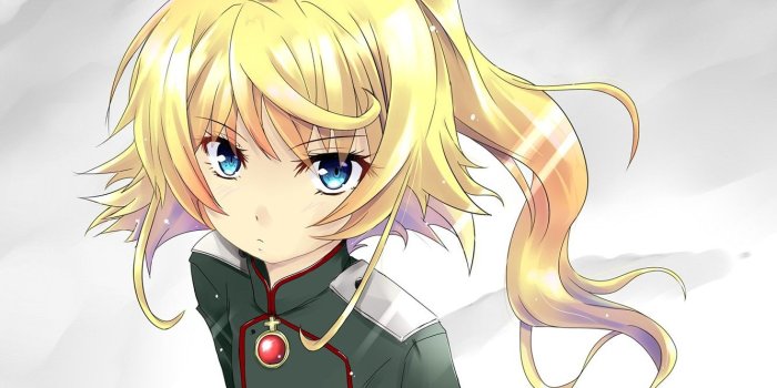 1332x850 Wallpaper kawaii, girl, soldier, military, war, eyes, anime, cross