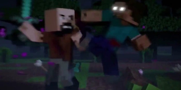 1280x720 Notch VS Herobrine Minecraft Animation Animação Minecraft
