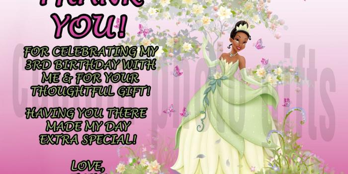 1300x929 Personalized Disney Princess Tiana Thank You and 50 similar items