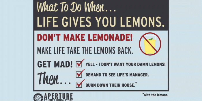 1920x1200 When life gives you lemons (Portal) | Nerdy Things I Like | Funny