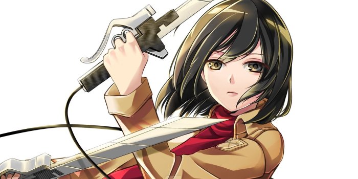 1920x1200 Download wallpapers Mikasa Ackerman, manga, swords, Attack on Titan