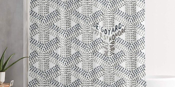 1200x1200 Amazon.com: Goyard White Bath Shower Curtain Waterproof Bathroom