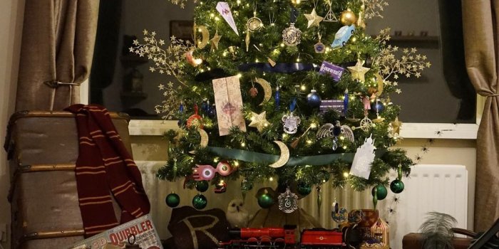 1365x2048 Harry Potter Christmas Tree ⚡️ … | Harry Potter decor for Prof