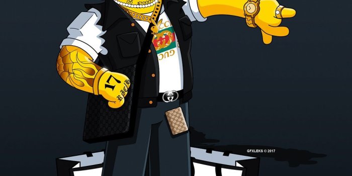 1080x1080 zeke fame on lit art | Simpson wallpaper iphone, Bart simpson