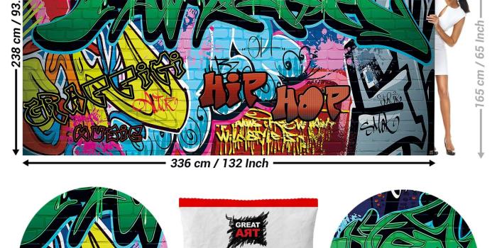 1500x1500 GREAT ART Photo Wallpaper Graffiti Street Style Decoration 132.3x93