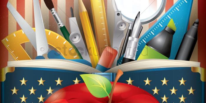 1300x1300 Back to school wallpaper Vector Image - 1563731 | StockUnlimited