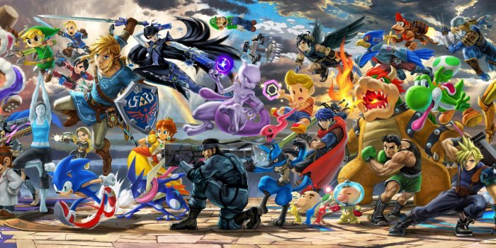 2560x1024 Download 2560x1024 Wallpaper 2018, Nintendo Switch, Super Smash Bros