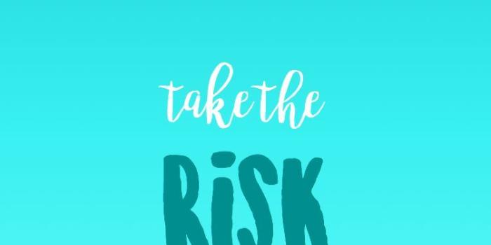 750x1334 Cute Teal Mint Green Aqua Take the risk or lose the chance Time Box