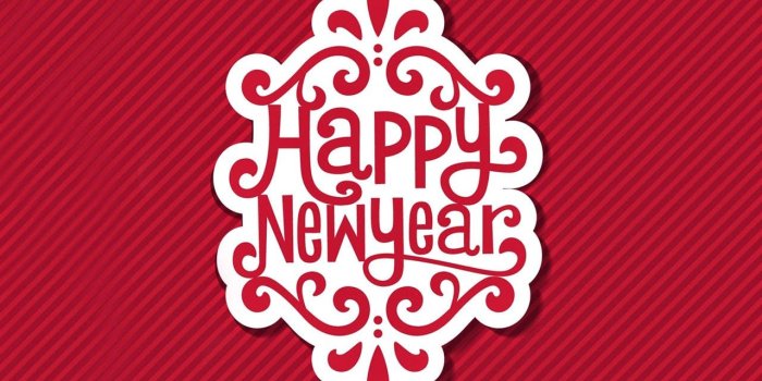 1280x800 Happy New Year Red Background Wallpapers Art F #10937 Wallpaper