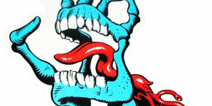 900x900 Santa Cruz Skateboards Santa Cruz Bone Hand Sticker in 2019 | X