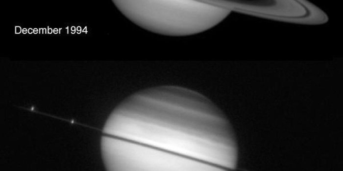 1024x1280 Space Images | Saturn's Rings Edge-on