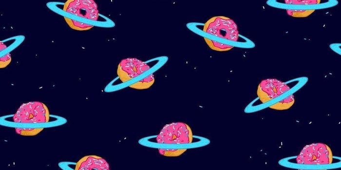 1080x1080 Sugar rings of Saturn #illustration #donuts #popart #art #galaxy