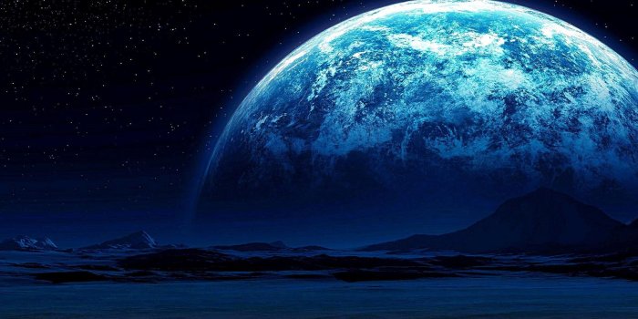 1920x1080 HD wallpaper: starry, planet, stars, moon, fantasy, sun, galaxy