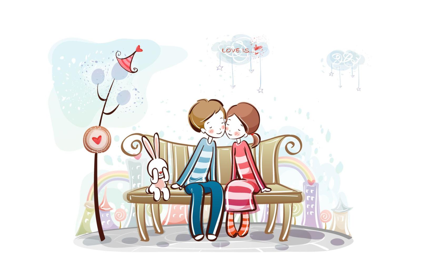 1920x1200 Free Cartoon Love Couple Wallpapers, Download Free Clip Art, Free