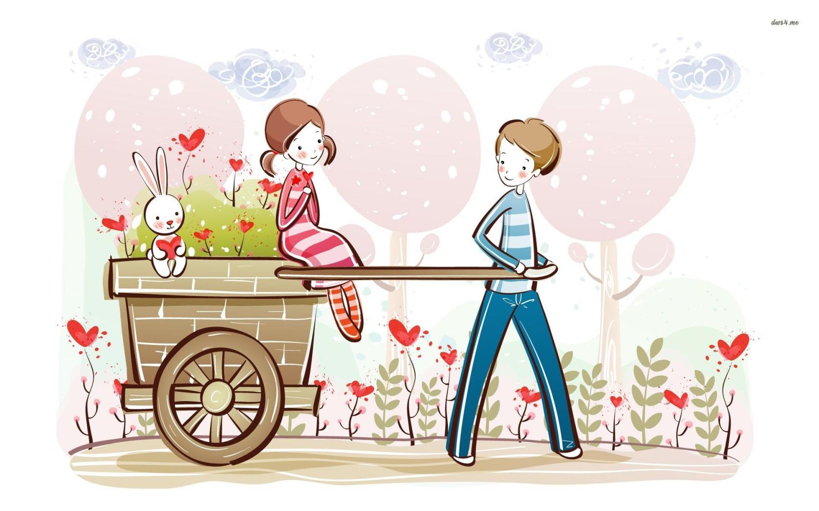 1920x1200 Cartoon Love Couple Wallpapers Group with 54+ items