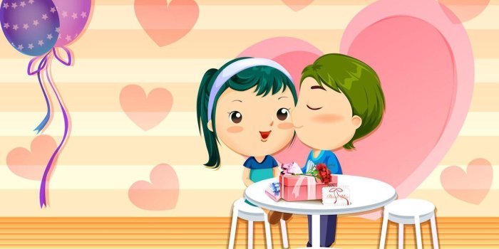 1366x768 Cartoon Love Couple Wallpapers Group with 54+ items