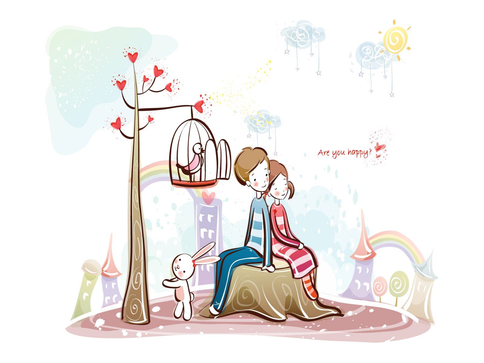 1600x1200 Cartoon Love Couple Wallpapers Group with 54+ items