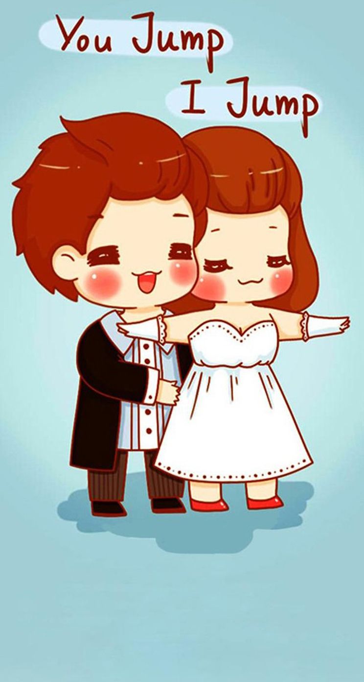 744x1392 Free Cute Cartoon Love Wallpapers For Mobile, Download Free Clip Art
